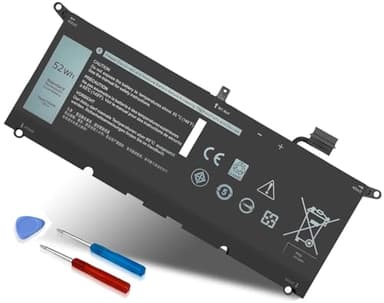 DXGH8 7.6V 52Wh Battery for Dell XPS 13 9370 9380 2019 Inspiron 13 7390 7391 2-in-1 5390 5391 7490 Latitude 3301 E3301 Vostro 5390 5391 Series 0H754V H754V G8VCF G8VCF6C HK6N5 P113G001 P82G P82G001
