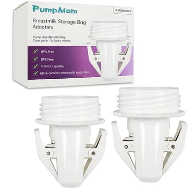 Breastmilk Storage Bag Adapters for Spectra S1 S2 Pumps, Avent Comfort Wide Mouth Flange Pump to Use with Lansinoh and Nuk Breastmilk Storage Bags By PumpMom