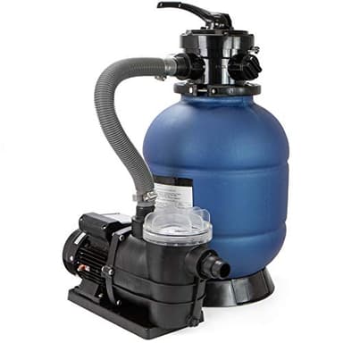 XtremepowerUS High-Flo Sand Filter Pump System 13" Filter Tank 10,000 Gallons for Above Ground Swimming Pool 3/4HP Pool Pump 2400GPH High Flow Fitting Adapter