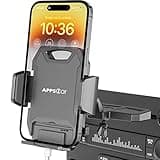 APPS2Car Sturdy CD Slot Phone Mount with One Hand Operation Design, Hands-Free Car Phone Holder Universally Compatible with All iPhone & Android Cell Phones, for Smartphone Mobile