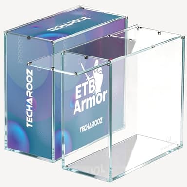 Elite Trainer Box Acrylic Display Case Stackable - 8mm + 5mm Ultra Thick Acrylic with 5x3mm Strong Magnets - ETB Case Protector - Compatible with Elite Trainer Boxes