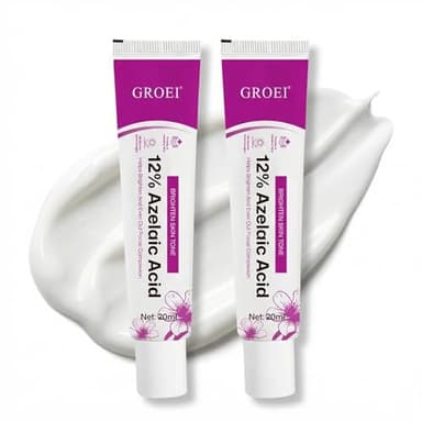 Azelaic Acid 12% Serum with Niacinamide & Hyaluronic Acid - Helps Improve Skin Texture, Reduce Redness, Smoothing Skin and Blemish, Premium Azelaic Acid Facial Cream for Sensitive Skin (2PC)