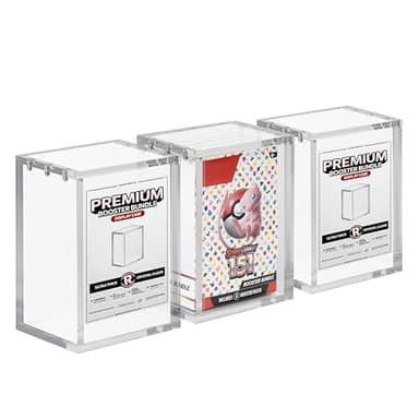 Rocket Supply Co. (3-pack) Premium Booster Bundle Magnetic Acrylic Display Case | 8mm + 5mm Acrylic - (3-pack) Booster Bundle