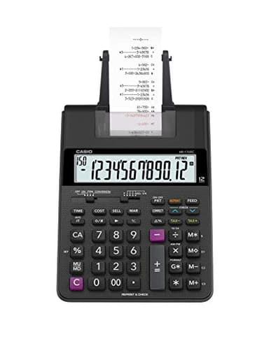 Casio HR-170RC Plus – Mini Desktop Printing Calculator | Check & Correct, Cost/Sell/Margin, Dual-Color Print | Ideal for Taxes, Bookkeeping & Accounting Tasks, Assorted Colors