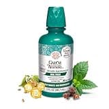 GuruNanda Oral Rinse Fresh Breath Mouthwash, ADA-Accepted Alcohol-Free Mouthwash, 7 Essential Oils & Vitamins, SLS & Flouride-Free, Wild Mint, 3 Oz