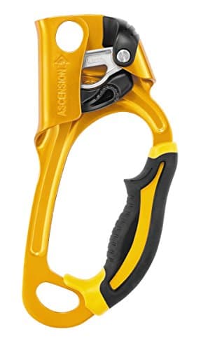 PETZL Ascension Ascender - Ergonomic Handled Rope Ascender for Climbing and Rigging - Yellow - Right