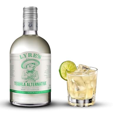 Lyre's Tequila Alternative, Non Alcoholic Agave Blanco Spirit, Alcohol Free Zero Proof Tequila for Margarita Mocktails, Award Winning Non Alcoholic Drinks and Spirits (23.7 Fl Oz)