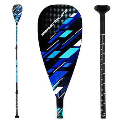 SereneLife Stand Up Paddle Board Carbon Fiber Adjustable Paddle - 3-Shaft Adjustable Water Paddle Oar for SereneLife Inflatable Stand Up Paddleboard