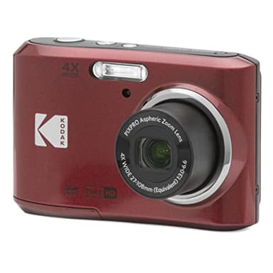 Kodak PIXPRO Friendly Zoom FZ45-RD 16MP Digital Camera, 4X Zoom, 27mm Wide Angle, 2.7" LCD Screen, Red