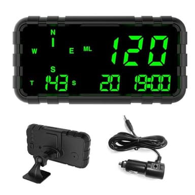 OinDoDi Heads Up Display for Car Digital GPS Speedometer kit MPH Odometer Automotive Compass for Dashboard HUD Fatigued Driving Alert Speeding Alarm for Trucks Golf cart All Vehicles (C3012)