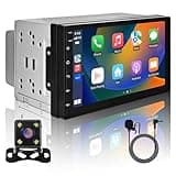 WENMENGDE 7inch Double Din Car Stereo with CarPlay Android Auto Android 2+32GB IPS Touch Screen Car Radio Audio Video Head Unit with Backup Camera Bluetooth WiFi FM MirrorLink DSP MIC GPS Navigation
