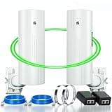 Wireless Bridge Point to Point Outdoor WiFi, Wireless Network Expansion Kit, Long Range High Speed 5G | 2 Units Bridge Kit Complete Pre-Configured - P2P Long Range (2Pack)
