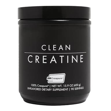 CLEAN Creatine - 100% Creapure® Creatine Monohydrate Powder for Muscle Health, Performance and Cognitive Support | 3rd Party Certified by NSF | 90 Servings | Unflavored | Vegan, Keto, and Gluten-Free