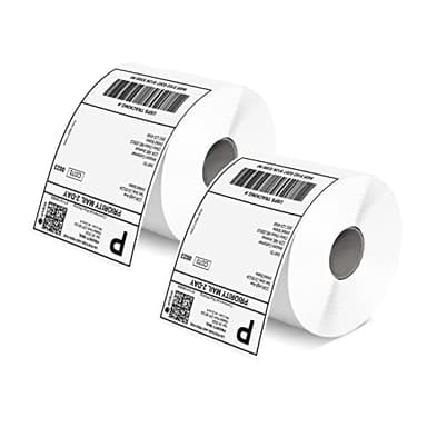 MUNBYN 4x6 Inch Direct Thermal Labels, 1000 Sheets/2 Rolls(500 Pcs per Roll), Shipping Paper for Thermal Printers, Permanent Adhesive Mailing Postage Labels for Shipping Packages