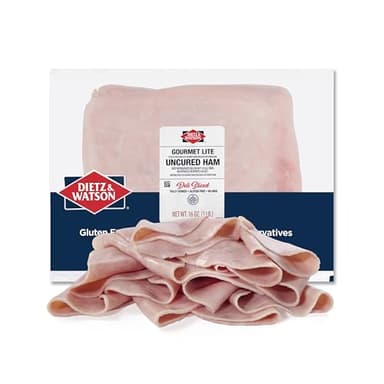 Dietz & Watson Deli-Sliced Gourmet Lite Uncured Ham, 16 oz