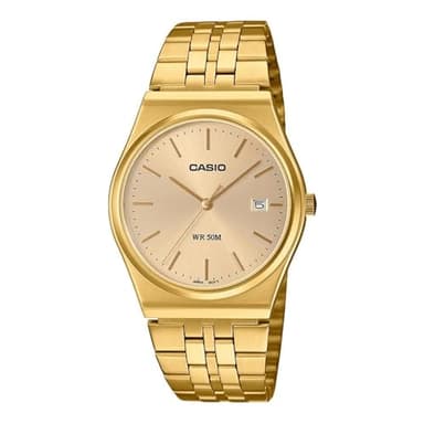 Casio MTP-B145G-9AV Men's Vintage Gold Tone Stainless Steel Gold Dial 3-Hand Analog Watch