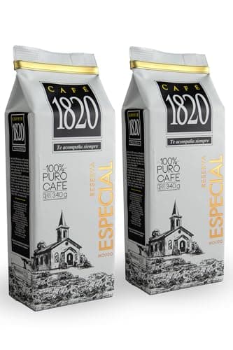 Café 1820 Special Reserve, Premium Costa Rican Ground Coffee, 100% Arabica, Medium/Dark Roast, High Altitude Blend with Aroma & Fruity Notes, 12 oz (2 Pack)