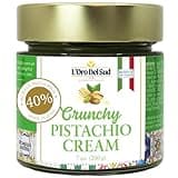 L''Oro Del Sud, Crunchy Pistachio Cream, Sicilian Pistachio Spread, 7 oz (200g),Sweet, Product of Italy,