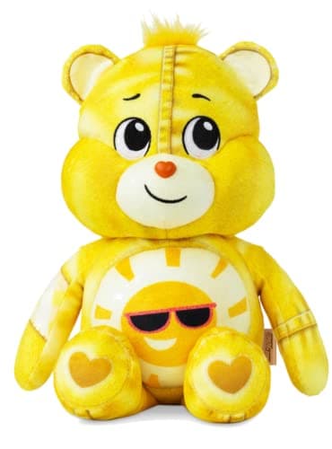 Care Bears 14" Medium Plush, Denim Edition - Funshine Bear, Eco Friendly, Soft Huggable Material!