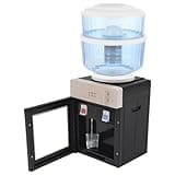 Water Dispenser, Countertop Hot and Cold Water Cooler Dispenser, 3 to 5 Gallons, with Hot Cold and Room Temperature Water, for Bedroom, Studio, Office, Grocery Store