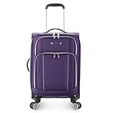 Traveler's Choice Lares Softside Expandable Luggage with Spinner Wheels, Purple, Carry-On 22-Inch