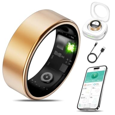 Milavan Smart Health Ring for Women Men Fitness Tracker with Heart Rate, Blood Oxygen, Blood Pressure, Sleep Monitoring, Step Counting, IP68 Waterproof for iOS and Android, No APP Fee, Rose Gold 8