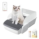 MagicScoop Self-Cleaning Litter Box, Automatic Cat Litter Box, Robot Open Top Litter Box, Scooper Free with Smart App Control, Anti-Pinch, Odor Free Waste Disposal, Spacious for Multiple Cats