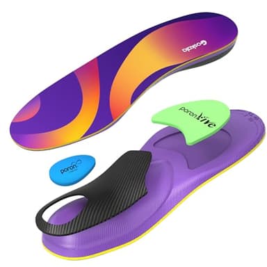 GoSkala Plantar Fasciitis Insoles Athletic Arch Support Inserts Women Men, Shock Absorption, Shoe Inserts for Plantar Fasciitis, Flat Feet, Running, Basketball and Other Athletic