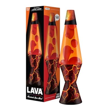 The Original Lava® Lamp - 14.5" Volcanic Crags - Classic Liquid Motion Lamp - Red Wax and Orange Liquid - #2078 (Amazon Exclusive)