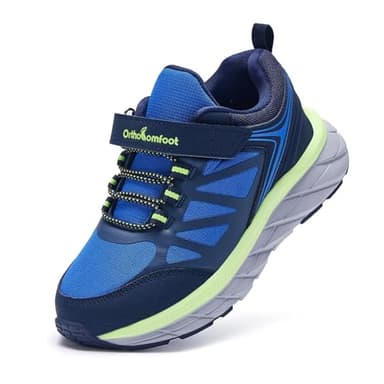 Boys Girls Kid Orthopedic Walking Shoes Arch Support: Fit Orthotic Cushion Thick Sole Walking Shoes, Comfortable Outdoor Tennis Plantar Fasciitis Swollen Athletic Sneakers Dark Blue Little Kid 2.5