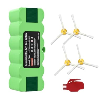 JUNWOOD Upgrade 6.4Ah 14.4V Lithium Ion Battery Replacement for iRobot Roomba R3 500 600 700 800 900 Series 510 531 535 540 550 552 560 570 580 595 620 650 660 760 770 780 790 Vacuum Cleaner Battery