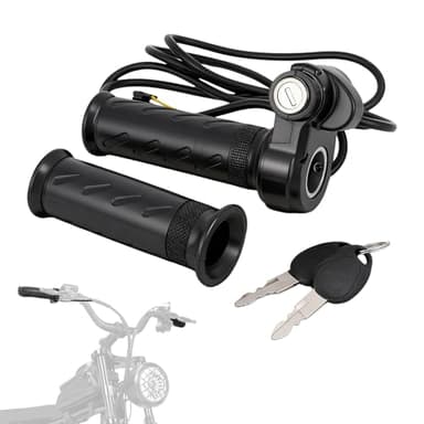 IUVWISN Ebike Full Twist Throttle Grip with 2 Keys Compatible Fit for Ridstar Q20/Q20 Pro Lite E-Bike, Electric Bike Throttle Smooth Acceleration Control Easy Installation