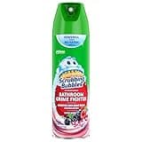 Scrubbing Bubbles Bathroom and Shower Cleaner Aerosol, Foaming Action Bathroom Grime Fighter Removing Soap Scum, Berry Burst Scent, 20oz