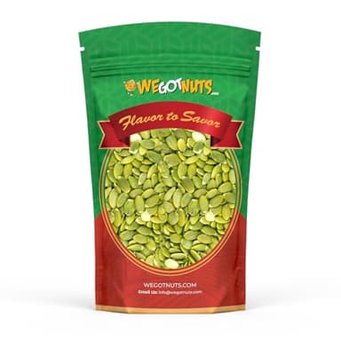 We Got Nuts Pumpkin Seeds Healthy Snacks 5Lbs (80oz) Bag | Raw Pepitas No Preservatives Added, 100% Natural With No Shell | For Baking, Salad Toppings, Cereal, Roasting | Low Calorie Nuts,