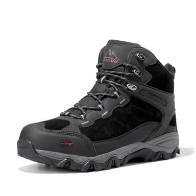 NORTIV 8 Men's Waterproof Hiking Boots Outdoor Mid Trekking Lightweight Mountaineering Shoes Paladin,Size 10.5,Black,JS19004M