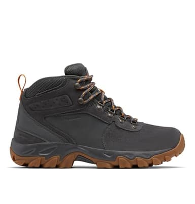Columbia Mens Newton Ridge Plus II Suede Waterproof, Dark Grey/Gold Amber, 7.5