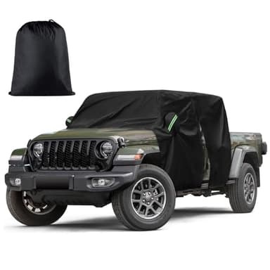 Car Cab Cover for Jeep Gladiator 2020-2025, Migaven Waterproof Cover with Driver Door Zipper Windproof Straps All Weather Snow Rain UV Protection