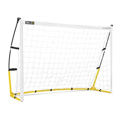 SKLZ Quickster Soccer Goal Portable Soccer Goal and Net, White, 6 x 4 Feet