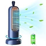 HOMETOP Tower Fan Oscillating Table Fans 12 Inch 70° Oscillating, 3 Speeds, Portable USB Small Desk Fan for Bedroom Office Home Desktop