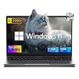 Laptop Computer with Windows 11, Intel N150 Quad-Core Processor 16GB DDR4 RAM 512GB SSD, 15.6" FHD IPS Display, WIFI,Long Battery Life, Portable Traditional Laptops for Business Office Student Home