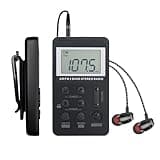 SWDSTP AM/FM Personal Portable Radio, Pocket Radio with Digital Tuning LCD Display, Rechargeable Walkman Radio with Sterio Earphone, Small Radio with Removable Belt Clip for Walking, Jogging