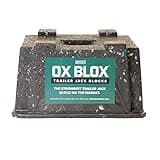 OX BLOX Heavy Duty Trailer Jack Block - Made in USA - Super Strong and Durable - 100% Recycled Plastic RV Jack Blocks - Trailers & Camper Essentials