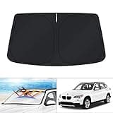 KUST Custom Fit Windshield Sun Shade for BMW X1 E84 Accessories 2011 2012 2013 2014 2015 Sunshade Foldable Sun Visor Protector Blocks UV Rays Keep Your Car Cooler
