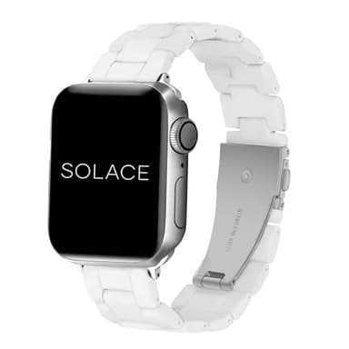 Solace Bands Lightweight Perma Watch Band - Universal Fit for Apple Watch Bands for Women & Men, iWatch Bands for 38mm 40mm 41mm 42mm 44mm 45mm 49mm Ultra, SE, Series 11 10 9 8 7 6 5-1 (Matte Solid)