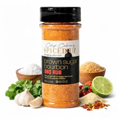 Brown Sugar Bourbon Seasoning for Chicken, Beef & Pork | Bold Smoky Dry Steak Rub for Grilling, Gourmet BBQ Seasoning for Ribs & Brisket | Kosher, Non-GMO, Vegan, Gluten-Free – 4.7 Oz