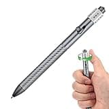 SMOOTHERPRO Fidget Spining Bolt Action Pen, Retractable Ballpoint Pen with Decision Maker, Compatible with Pilot G2 Refill, 0.5mm Black Ink EDC Pen for Office School Valentines Easter Gift, Gray