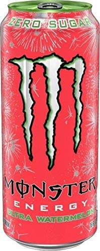 The Beast Monster Energy Ultra Zero Sugar Energy Drinks 16 ounce cans (Ultra Watermelon, 12 Cans)