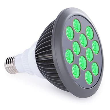 hooga Green Light Therapy Bulb Power Cord Included. 525 nm Wavelength. 12 LEDs. High Irradiance, Can Improve Skin Pigmentation and Fine Lines, and Anti Aging. Migraine and Pain Relief.