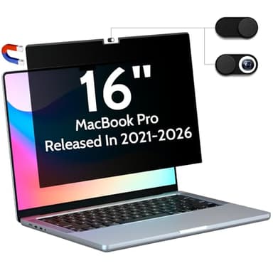 Peslv Magnetic Privacy Screen for MacBook Pro 16 Inch (2021-2026, M1, M2, M3, M4, M5), 16inch Removable Matte Anti Blue Light Glare Private Filter Protector for Mac Pro 16.2" Laptop