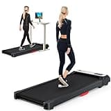 Walking Pad Treadmill 300 lb Capacity, 2 in 1 Under Desk Treadmill with Voice Control, 2.5HP Portable Treadmills for Home Small, Compact Walking Pad with APP & Remote Control, LED Display